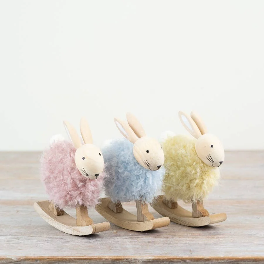 Gainsborough Giftware x Portland Living 3/A Pastellfarbenes Kaninchen-Deko, 13 cm