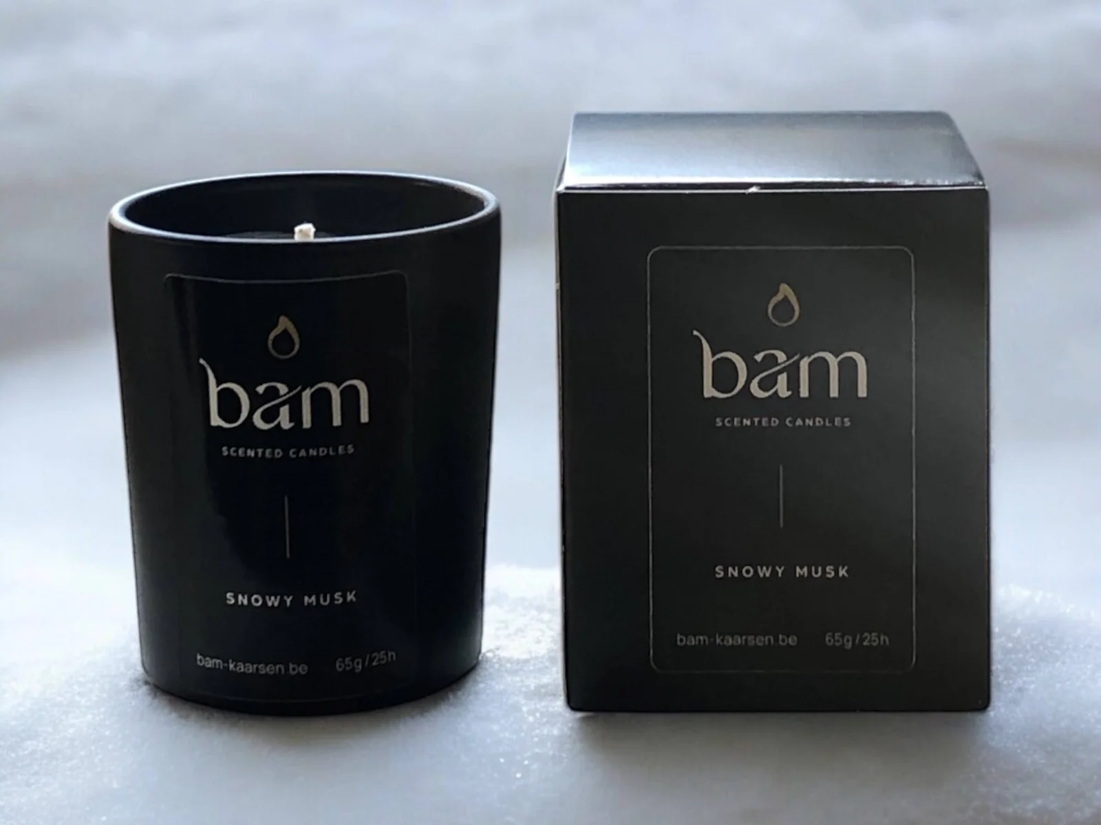 BAM BAM - SCHNEE MOSCHUS Duftkerze - SCHWARZ Kollektion Klein