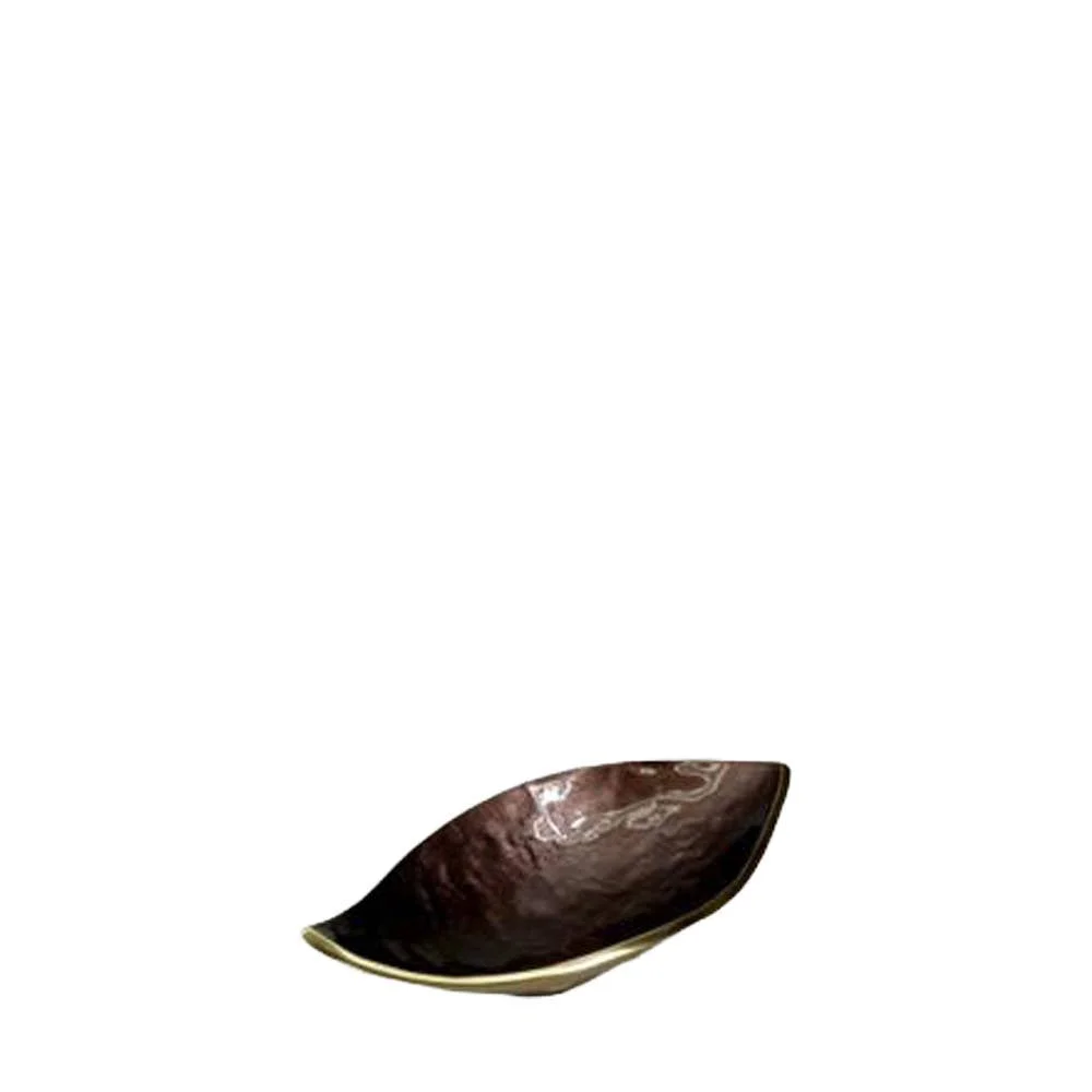 AULICA Dekorative braune Schale 30x15,5x7cm