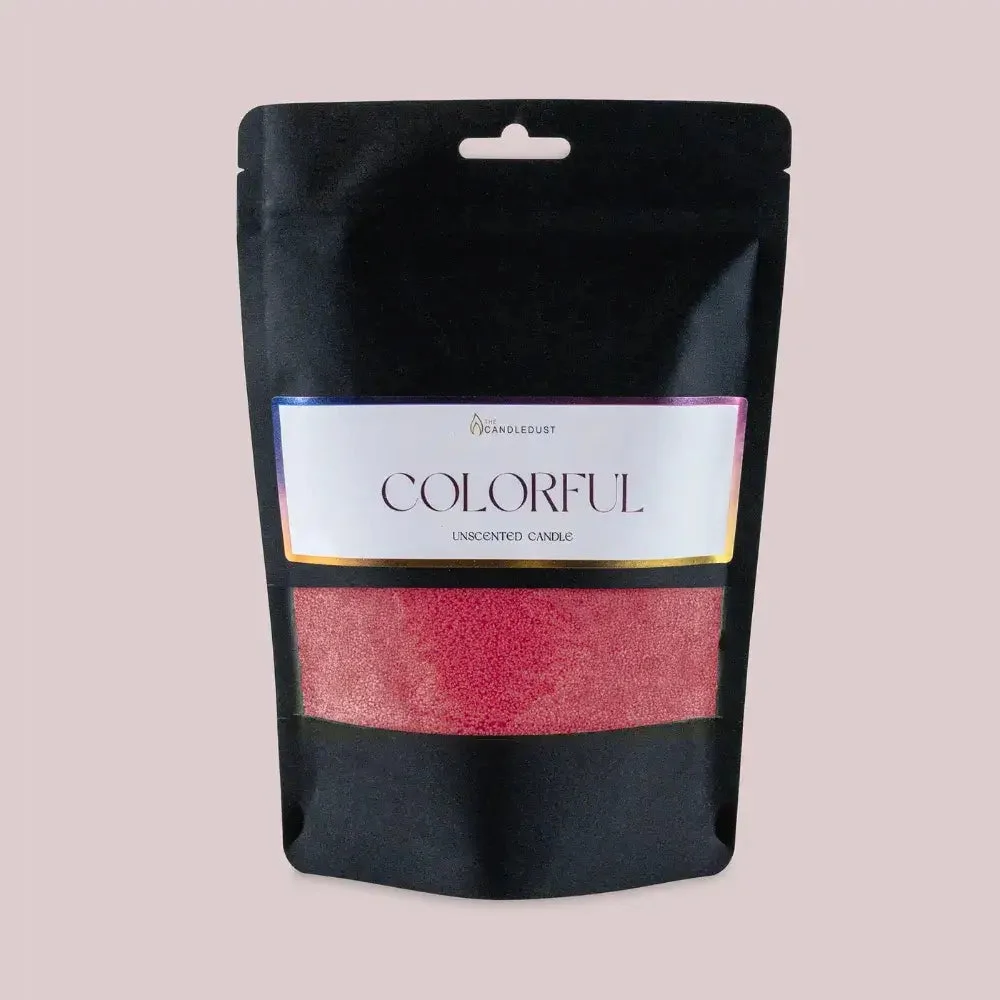 The Candledust Himbeer Duftfreie Kerze Sand 330g Nachfüllpack + 5 Dochte