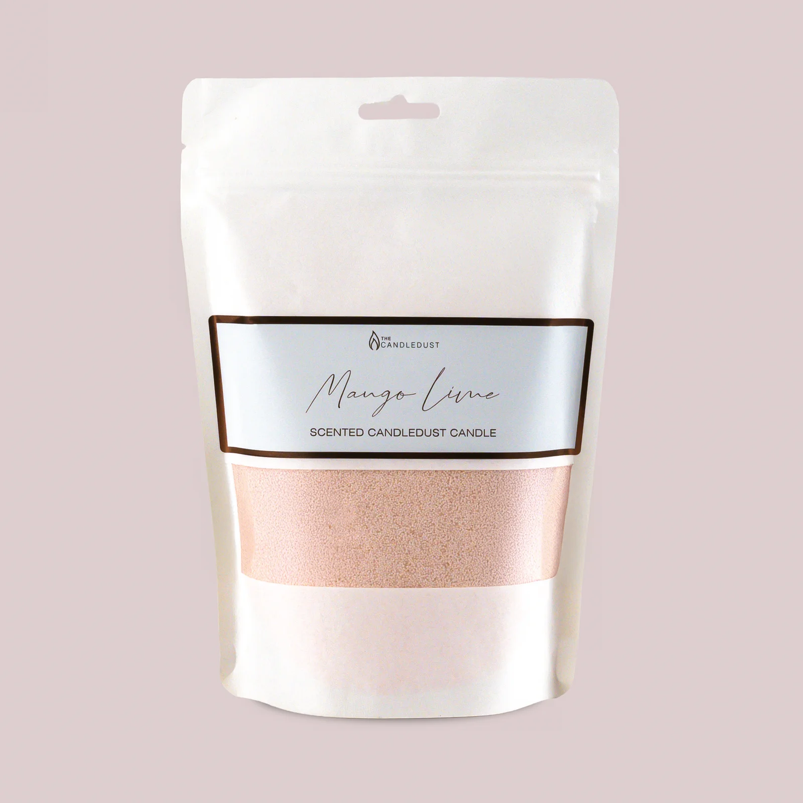 The Candledust Mango-Limetten-Duftkerze Sand 330g + 5 Dochte