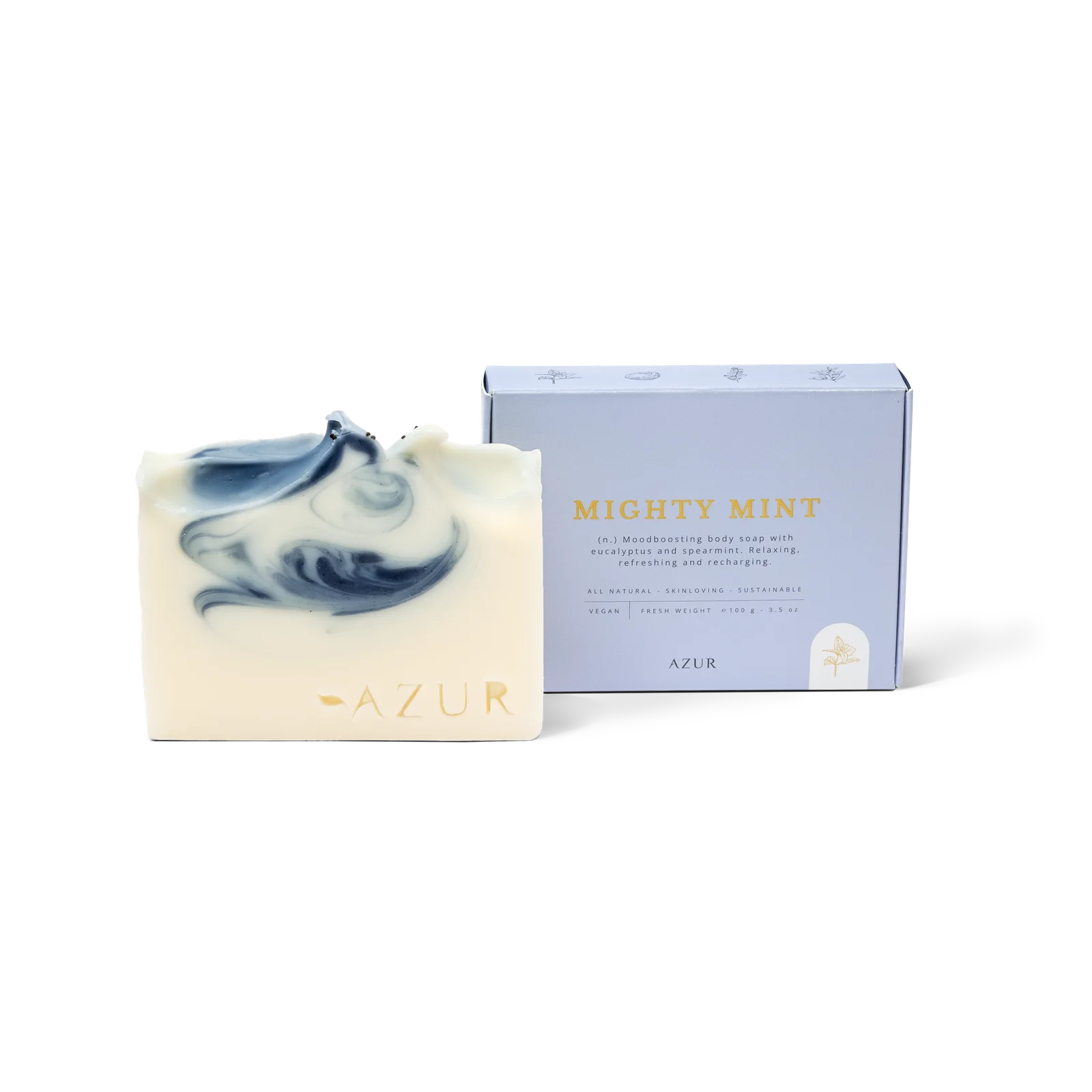 Azur Natural Bodycare BV MIGHTY MINT | Körperriegel | natürliche Seife