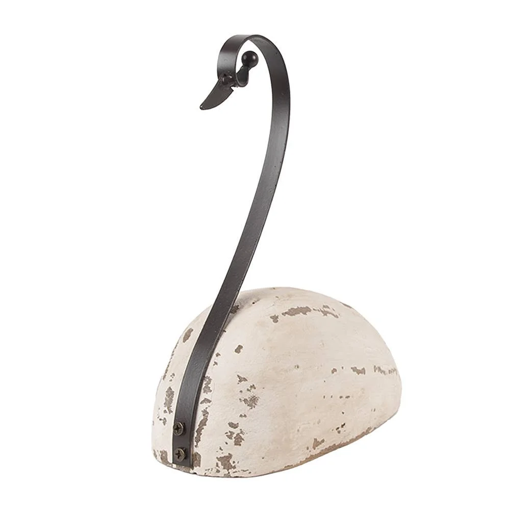 Clayre & Eef Figur Schwan 17x8x19 cm Weiß Holz
