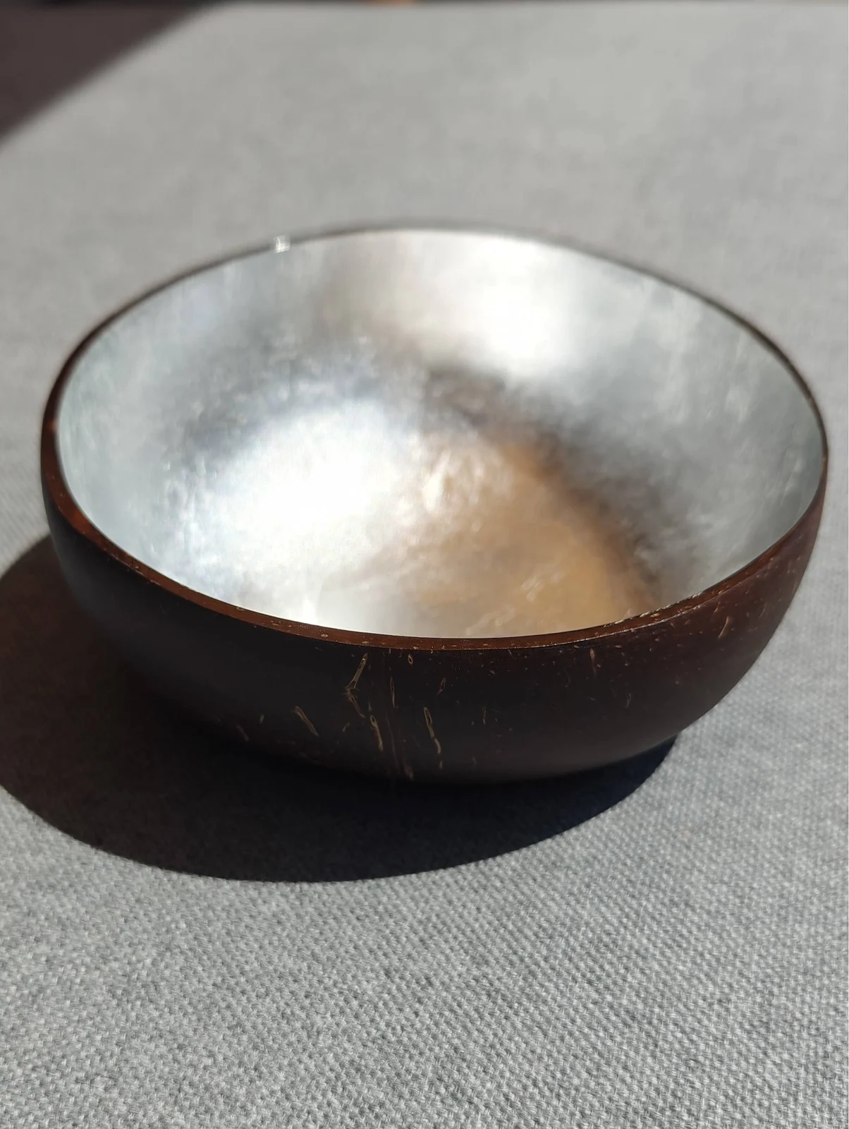 Product Import Holland Coco-Schale Silber - Schälchen - Dekoration - Kokosnuss