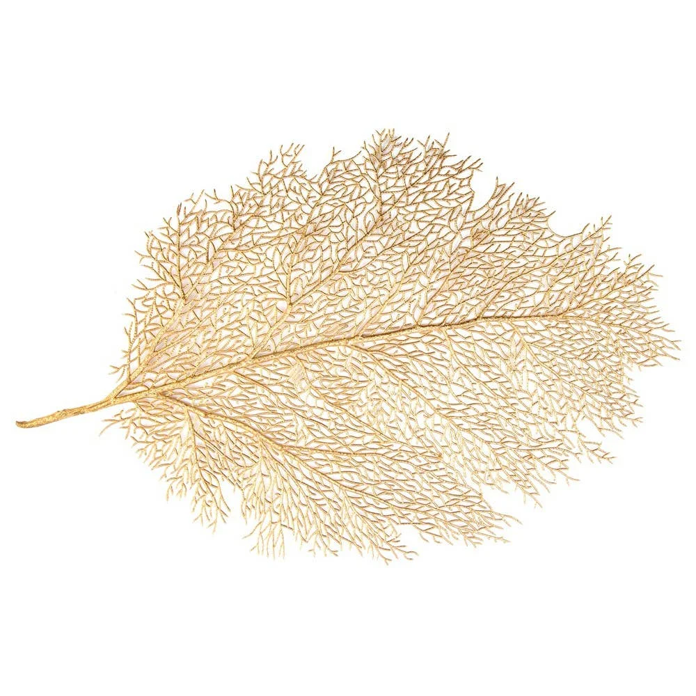 AULICA Goldenes Blatt-Telleruntersetzer