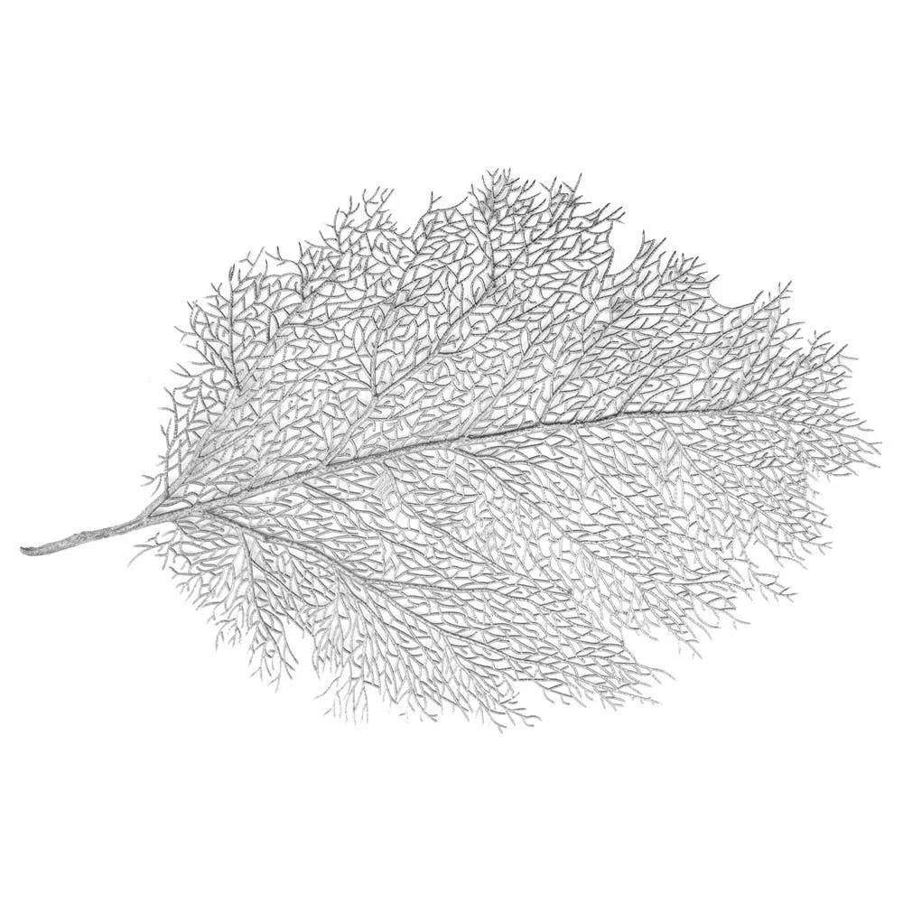 AULICA Silbernes Blatt-Telleruntersetzer