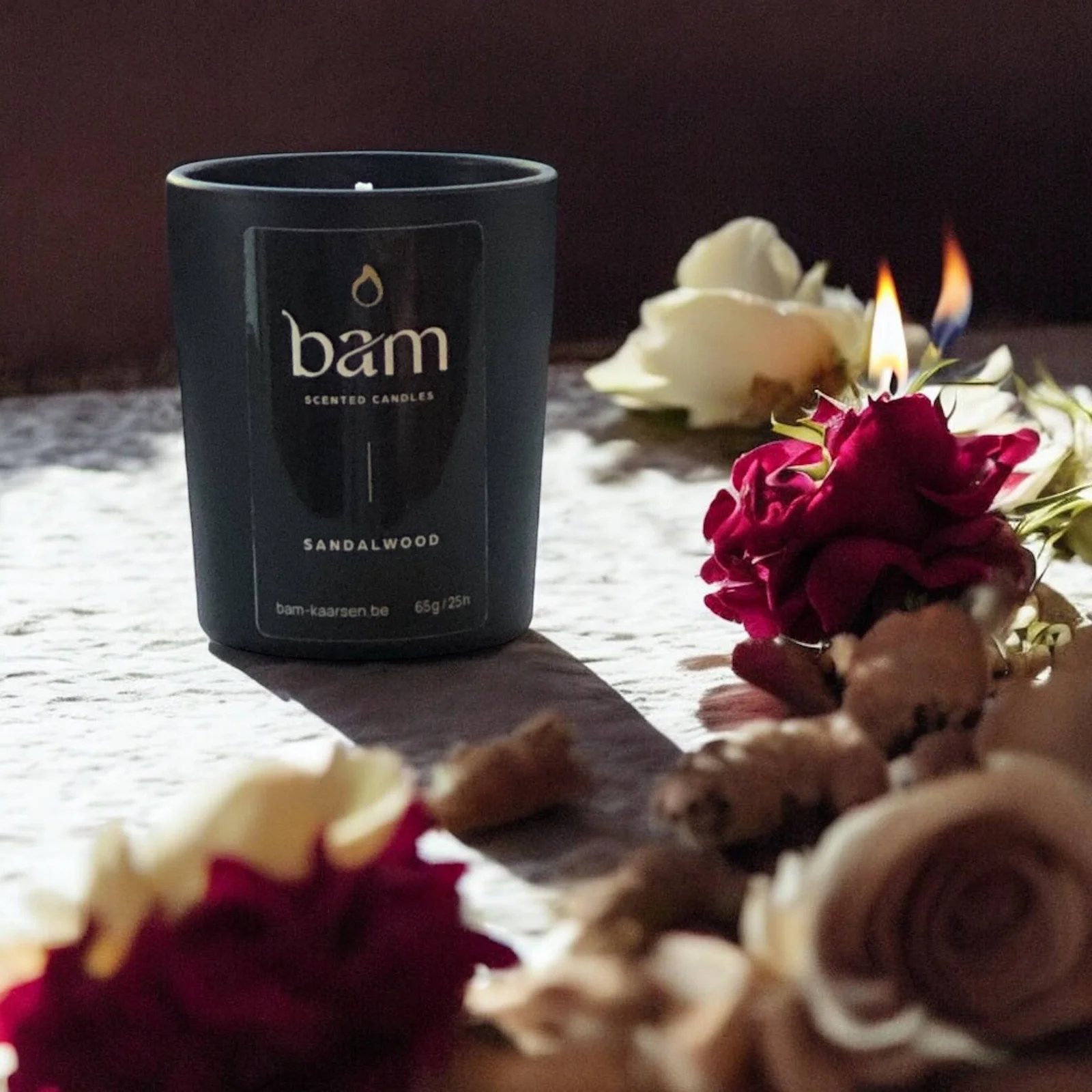 BAM BAM - SANDALWOOD Duftkerze - BLACK Collection Klein