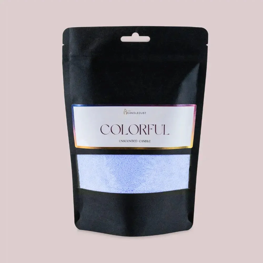 The Candledust Himmelblau Unparfümierte Kerzensand 330g Nachfüllpackung + 5 Dochte