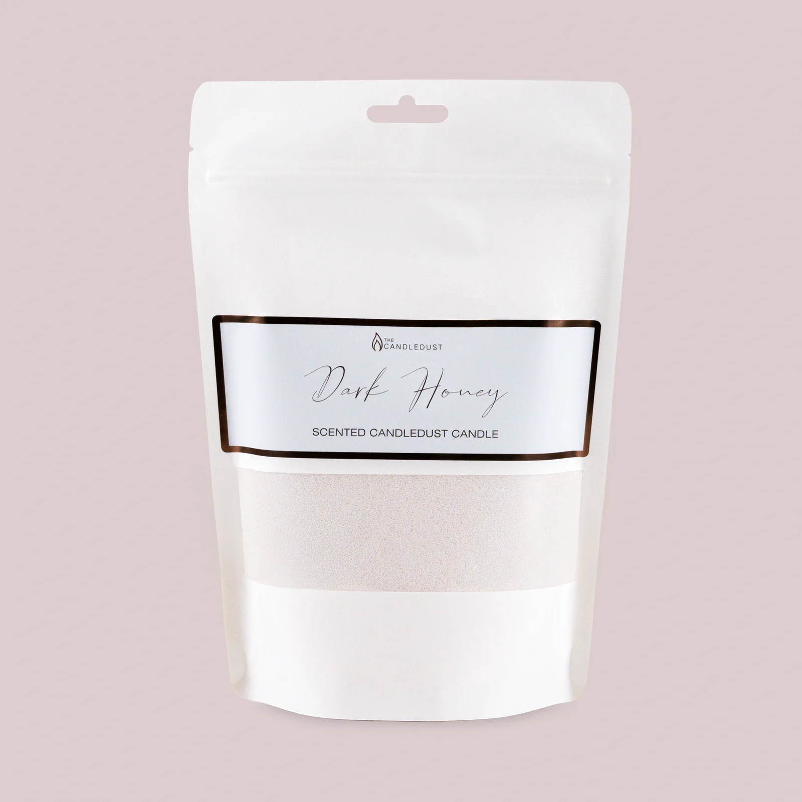 The Candledust Dunkler Honig Duftkerze Sand 330g + 5 Dochte