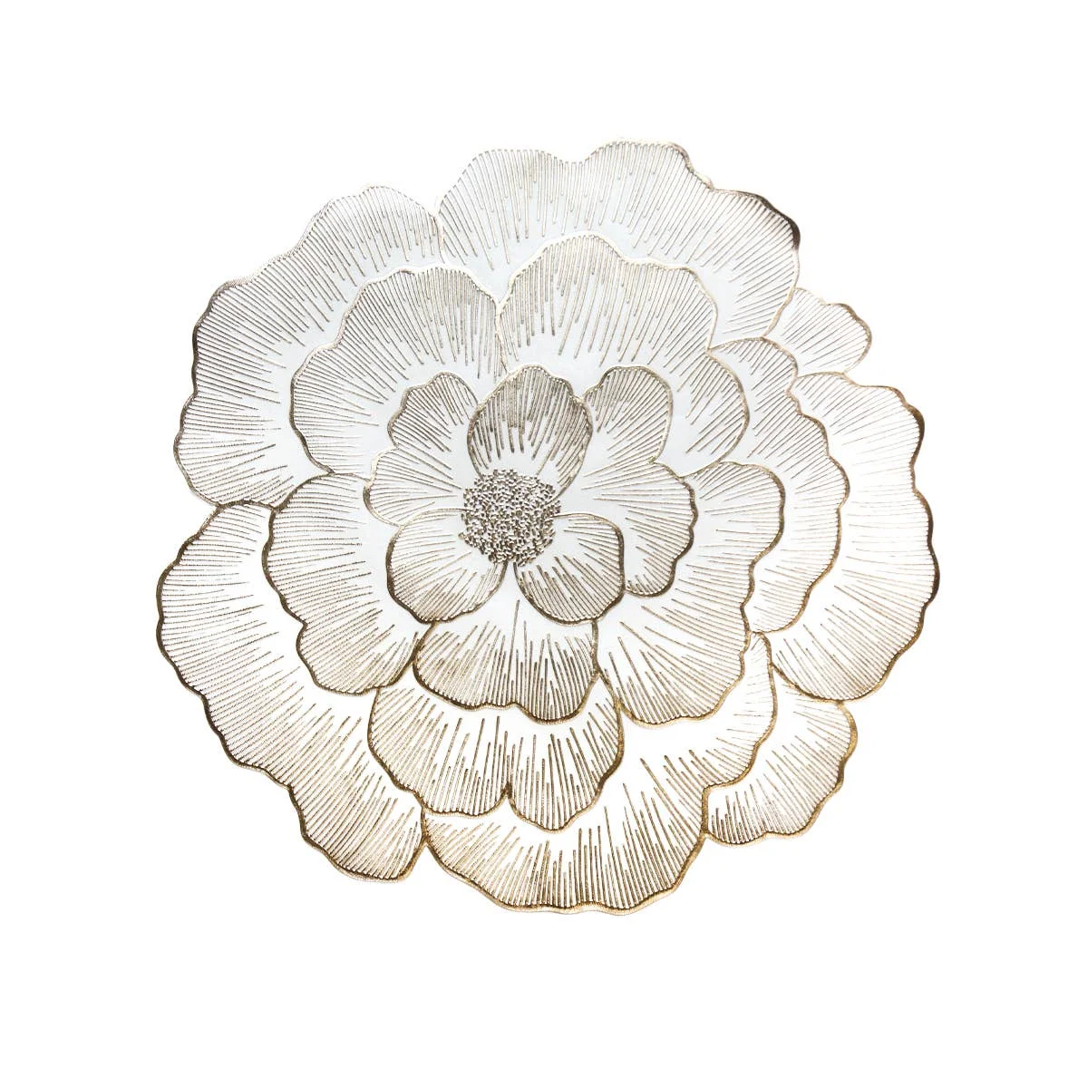 AULICA Goldene Blumen-Telleruntersetzer
