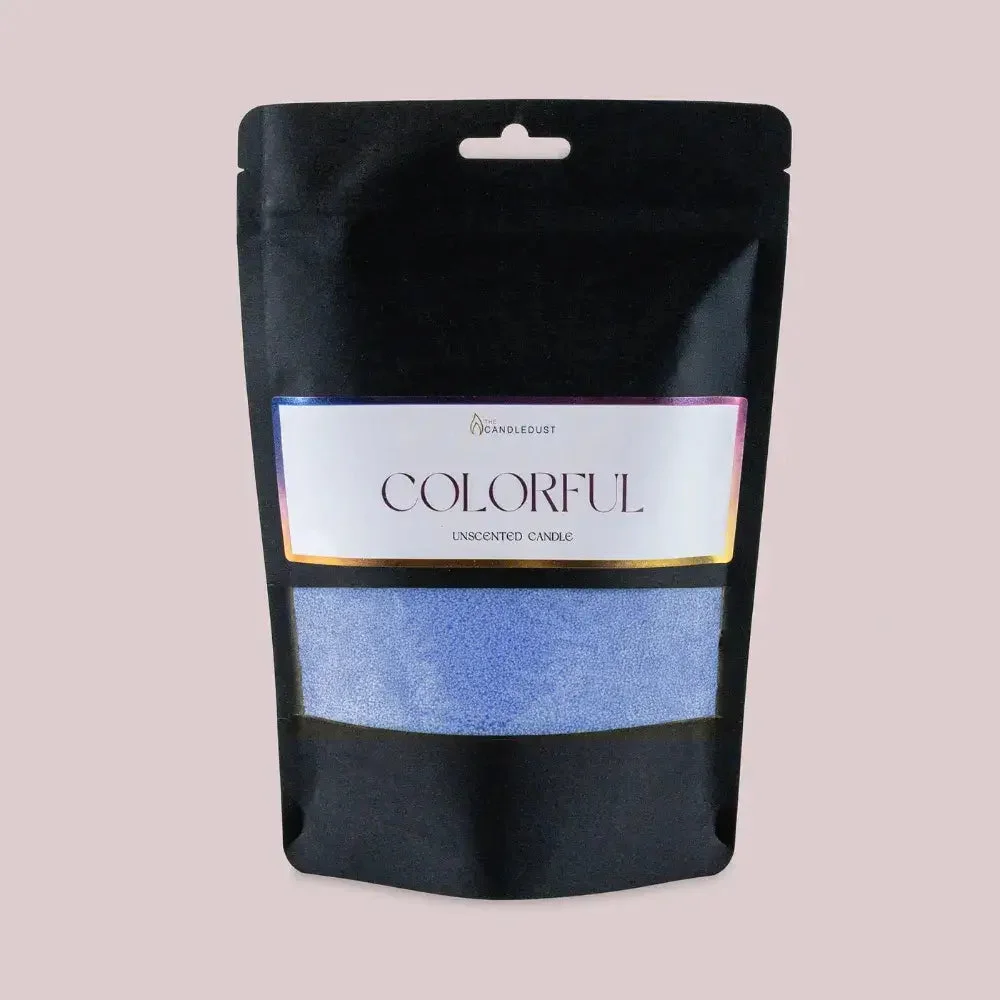 The Candledust Dunkelblaue duftfreie Kerzensand 330g Nachfüllpackung + 5 Dochte