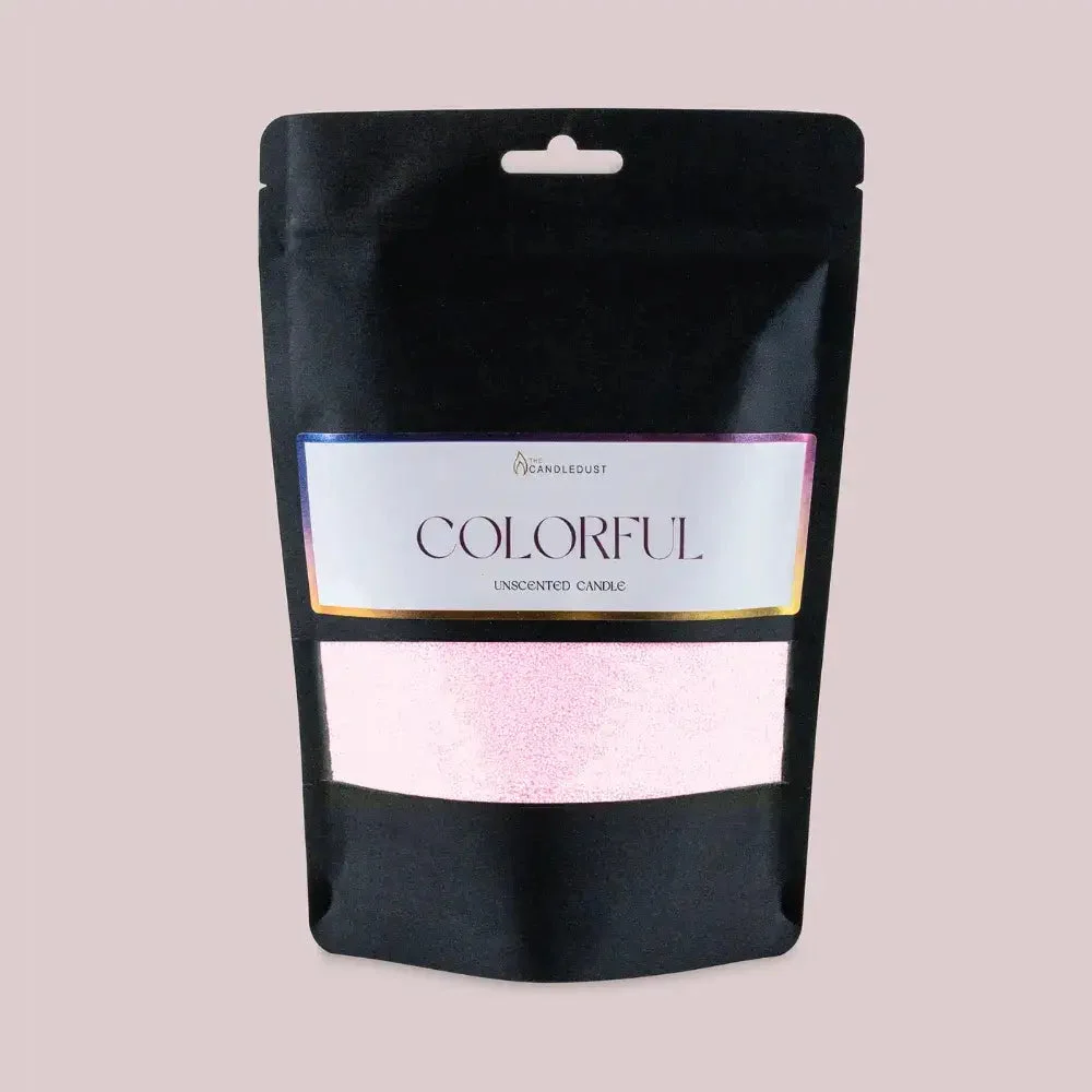 The Candledust Babyrosa Duftfreie Kerze Sand 330g Nachfüllpackung + 5 Dochte