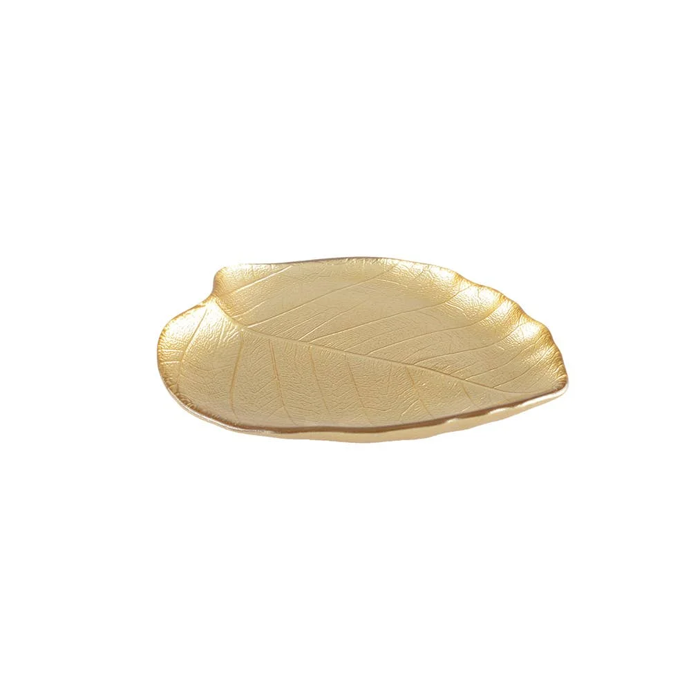 AULICA Kleine goldene Blattschale 18x17x2cm
