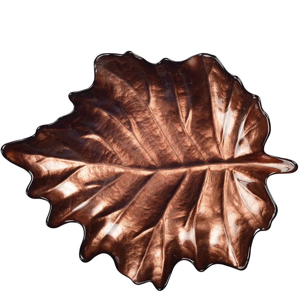 AULICA Braunes Blattschälchen 29,2x36x4cm