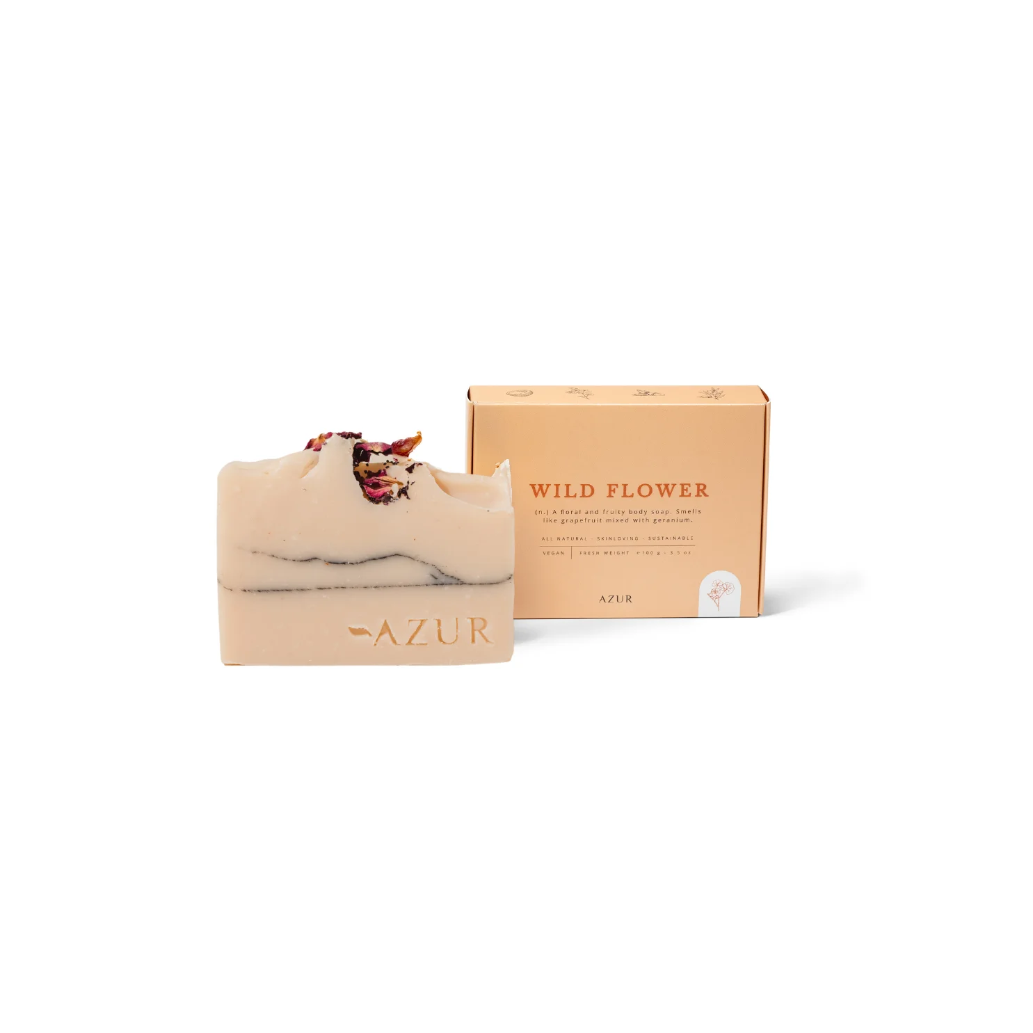 Azur Natural Bodycare BV WILD FLOWER | Körperriegel | Naturseife