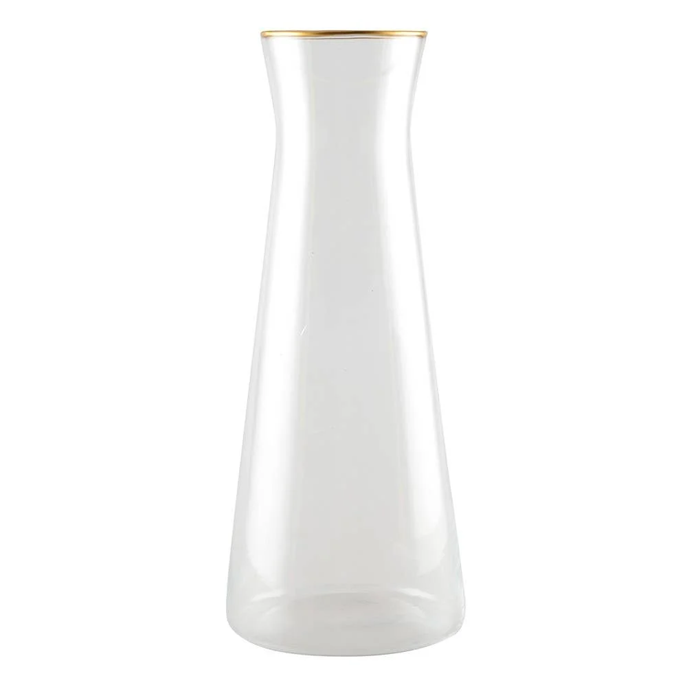 AULICA Mattgoldene Glaskaraffe, Höhe 28 cm