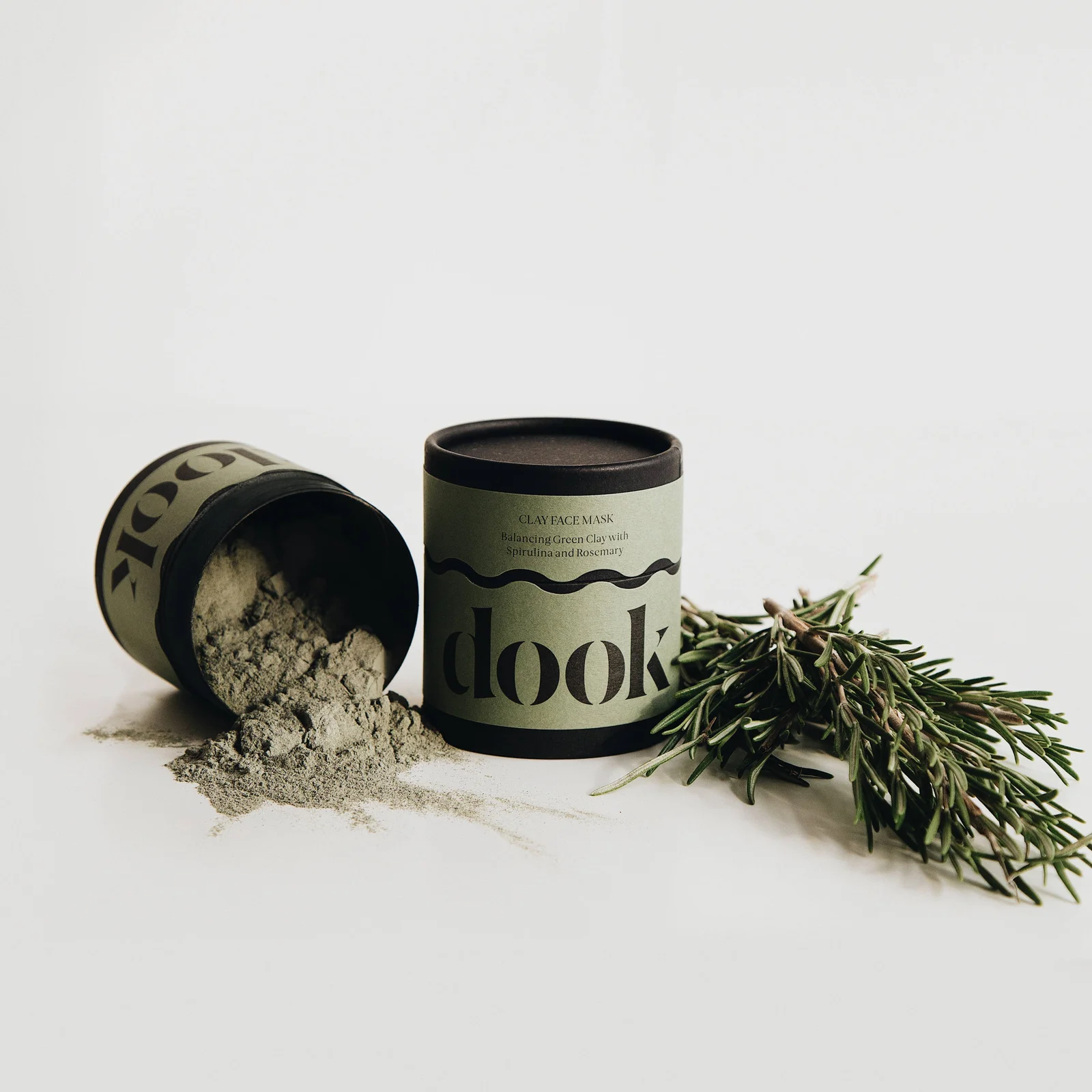 Dook - Scottish Salt Soap Gesichtsmaske mit grünem Ton, Spirulina und Rosmarin