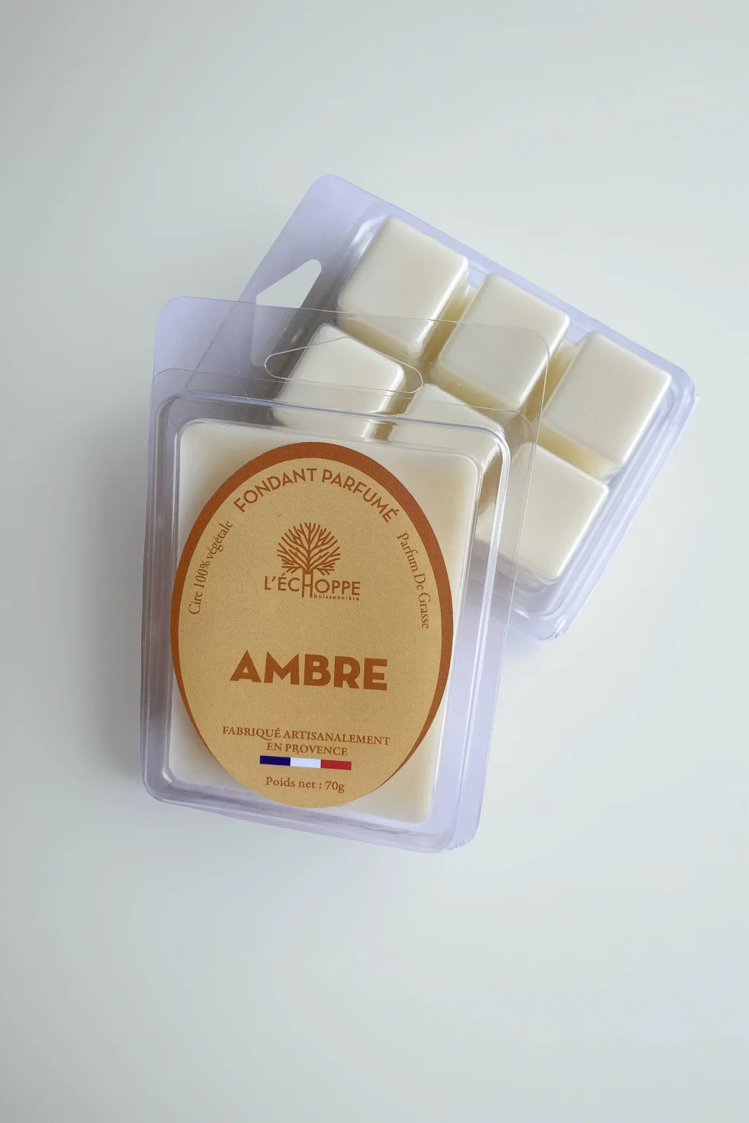 L'Échoppe Buissonnière Amber – Duftwachsschmelze 70 g