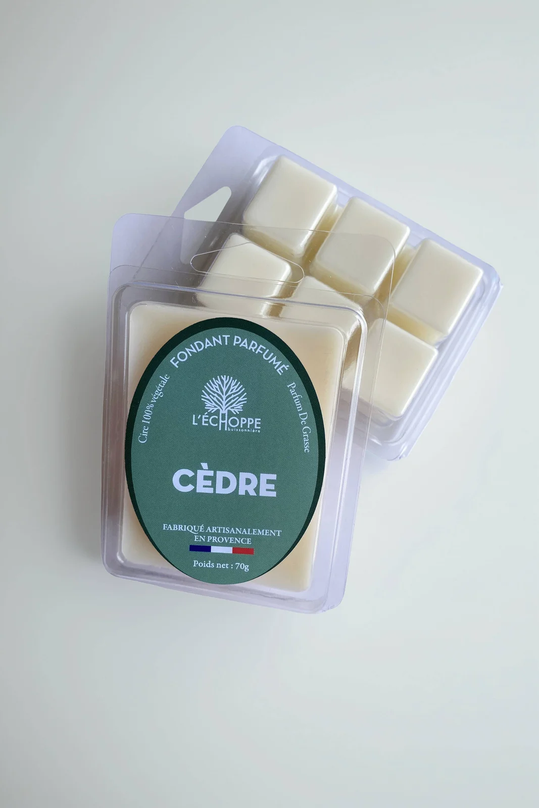 L'Échoppe Buissonnière Zedernholz - Duftaromatische Wachsplatte 70 g