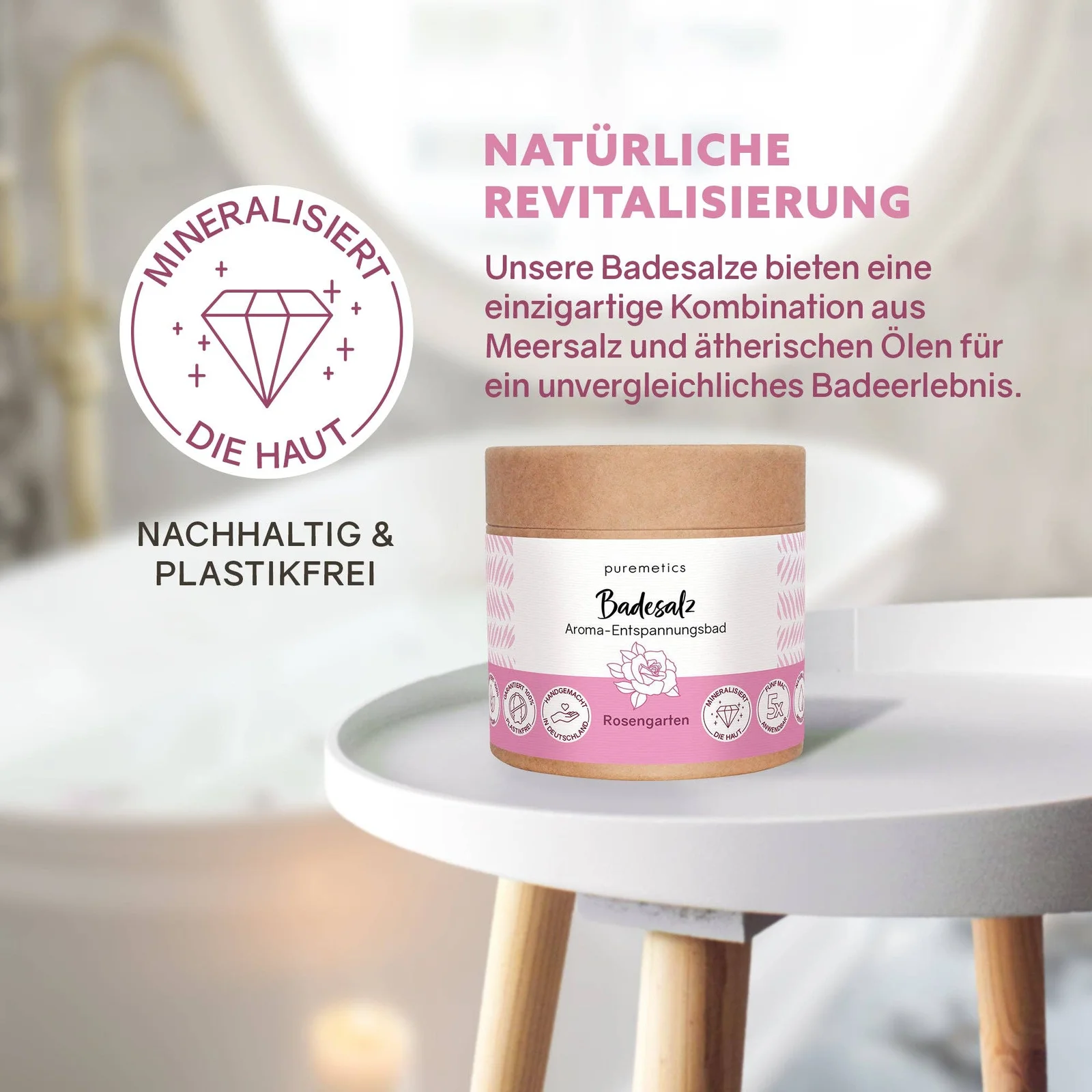 puremetics GmbH Badesalz 'Rosengarten'
