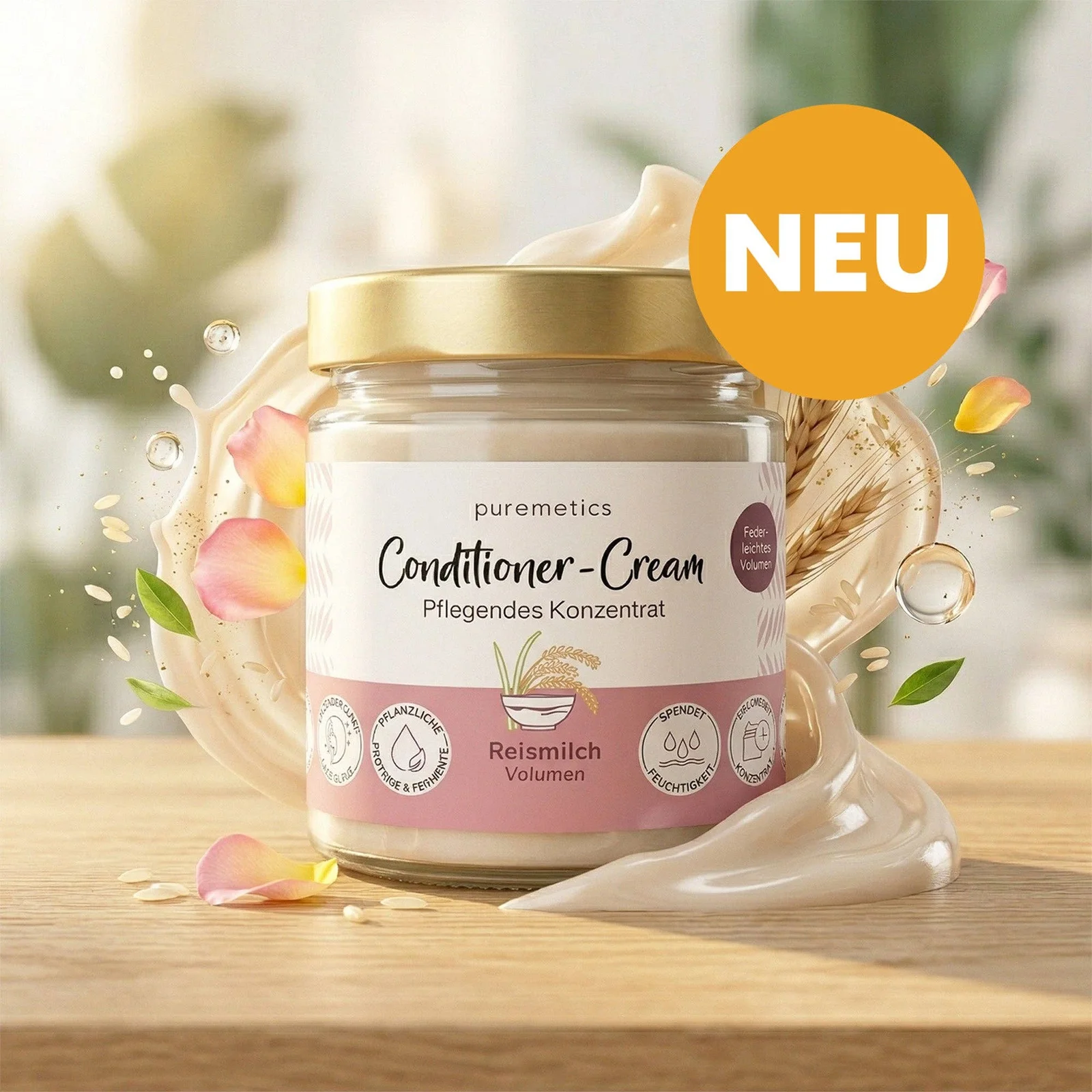 puremetics GmbH Volumen Conditioner-Cream ‘Reismilch‘