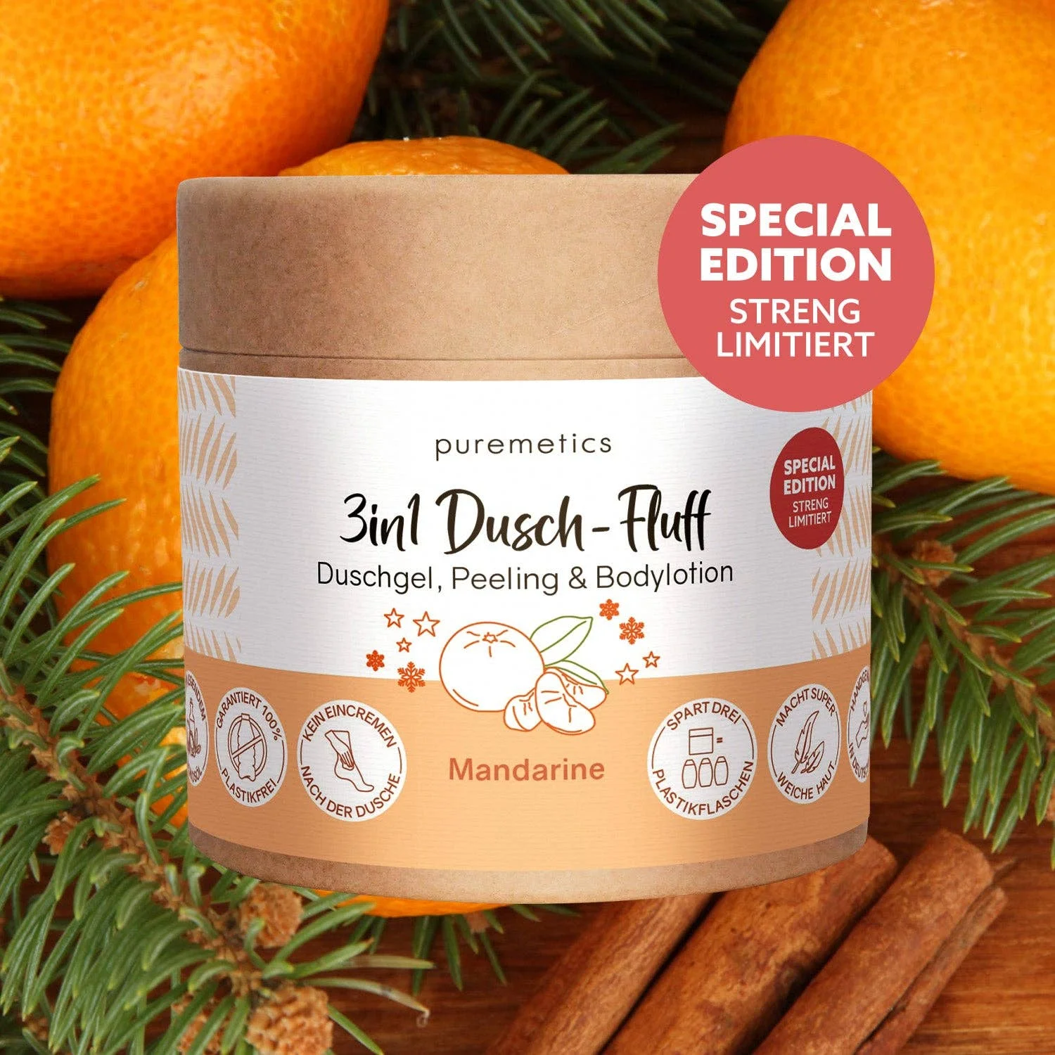 puremetics GmbH 3in1 Dusch-Fluff 'Mandarine'