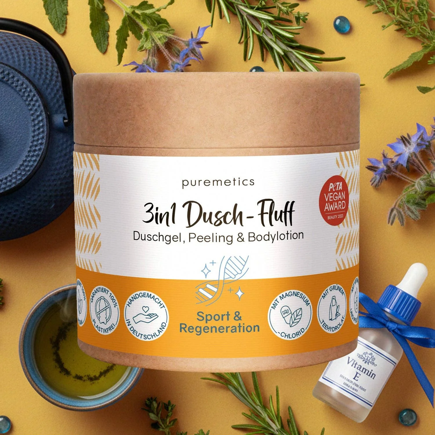 puremetics GmbH 3in1 Dusch-Fluff 'Sport Regeneration'