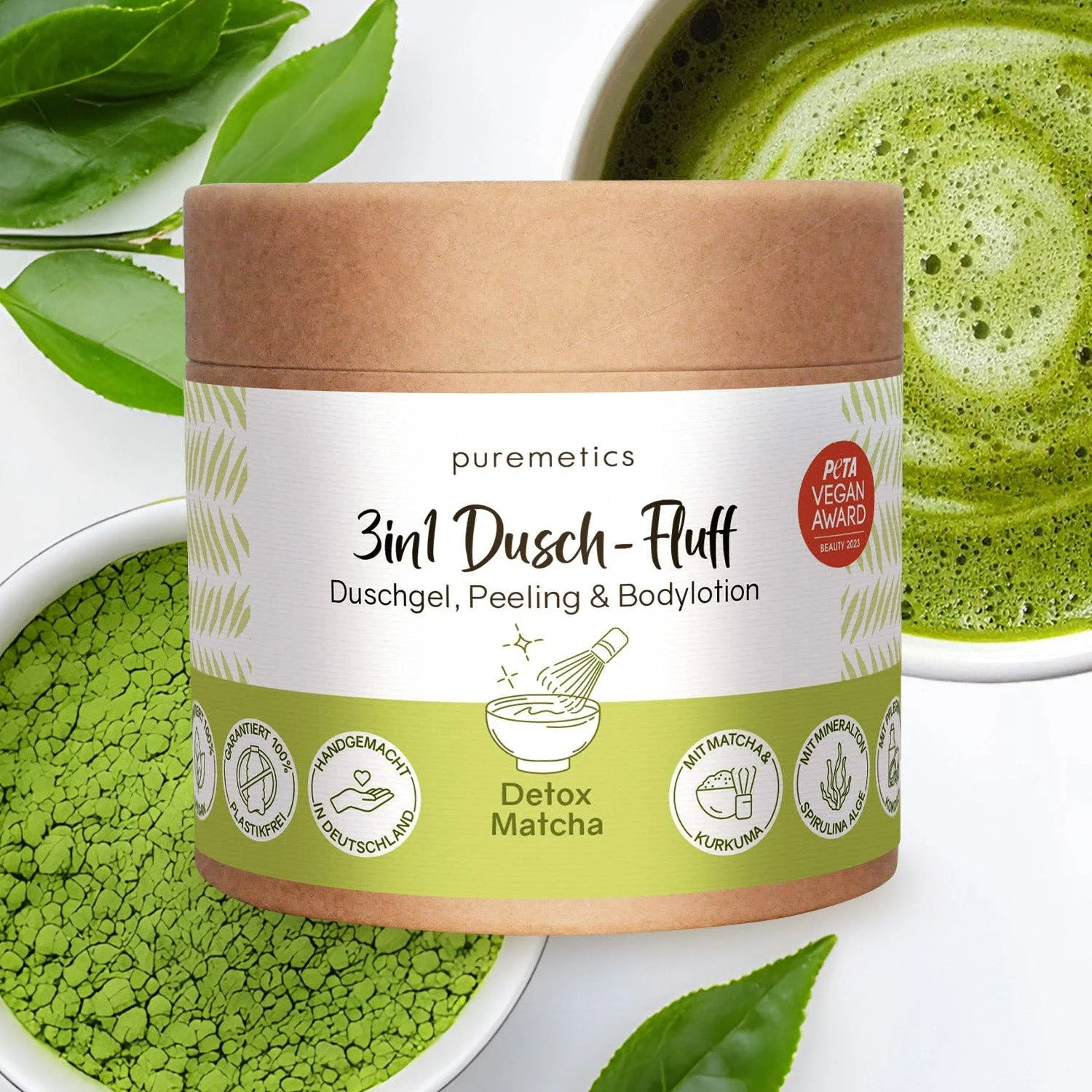 puremetics GmbH 3in1 Dusch-Fluff 'Detox Matcha'