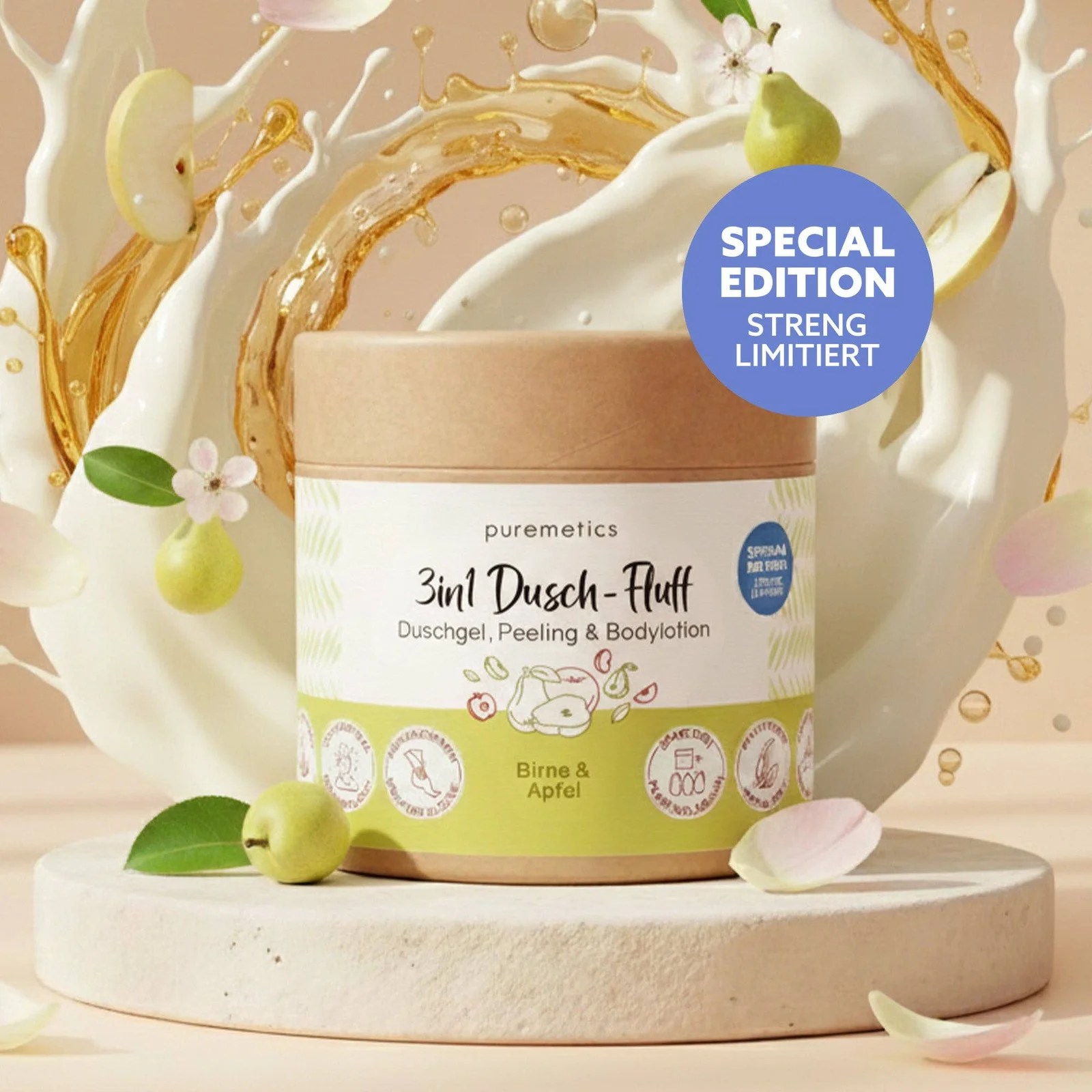 puremetics GmbH 3in1 Dusch-Fluff 'Birne & Apfel'