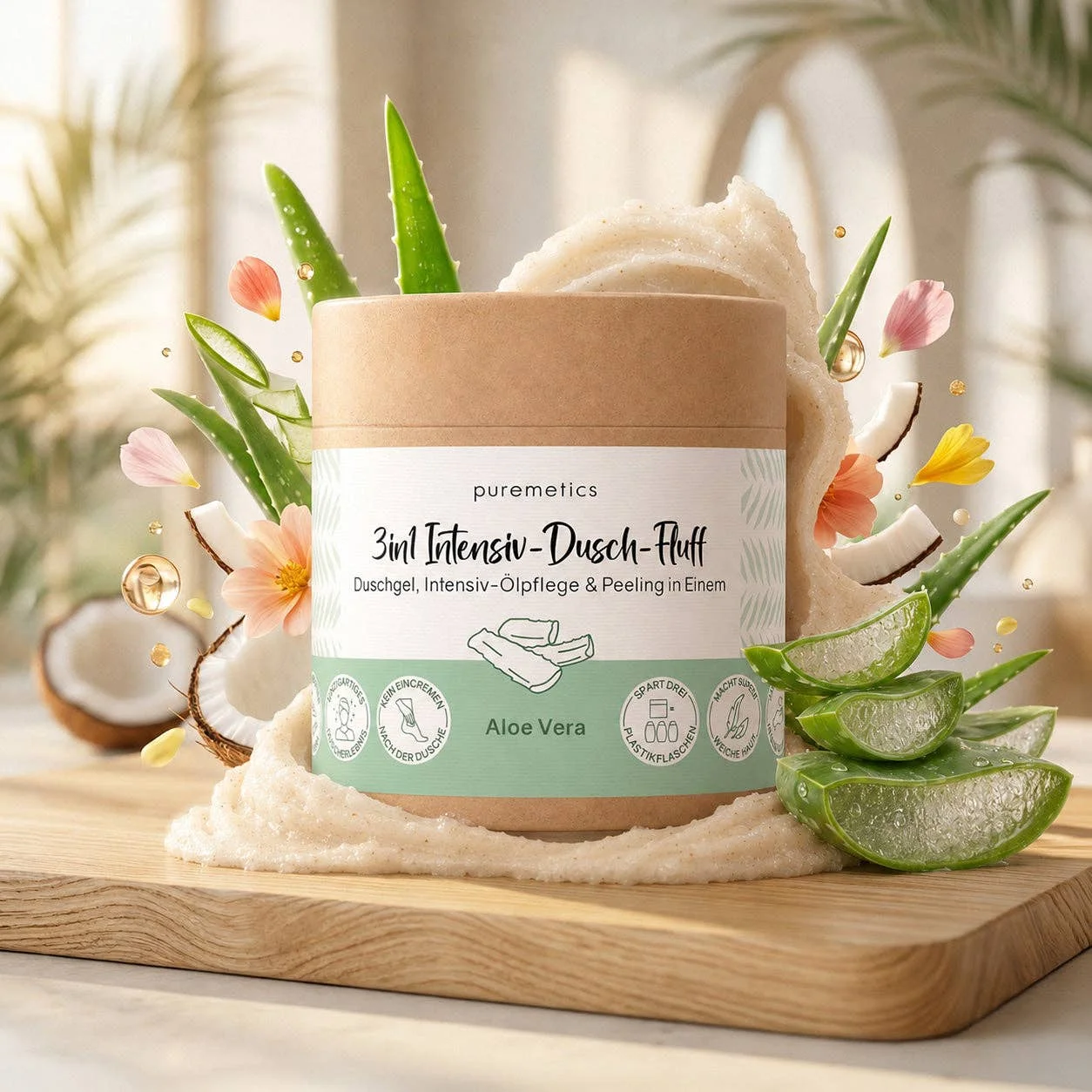 puremetics GmbH 3in1 Intensiv-Dusch-Fluff 'Aloe Vera'