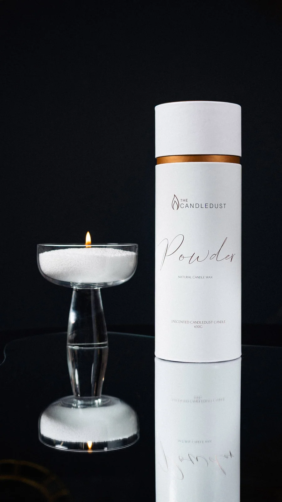 The Candledust Pulver Unparfümierte Kerze Sandkerze 650g + 17 Dochte
