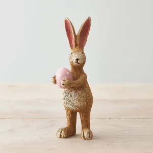 Gainsborough Giftware x Portland Living Jasper Rabbit Rosafarbenes Ei, 14 cm