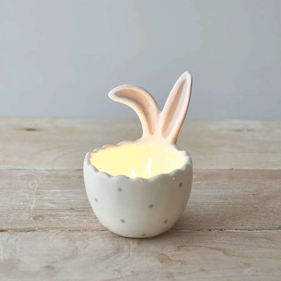 Gainsborough Giftware x Portland Living Eierbecher aus Keramik mit Hasenohren, 8 cm