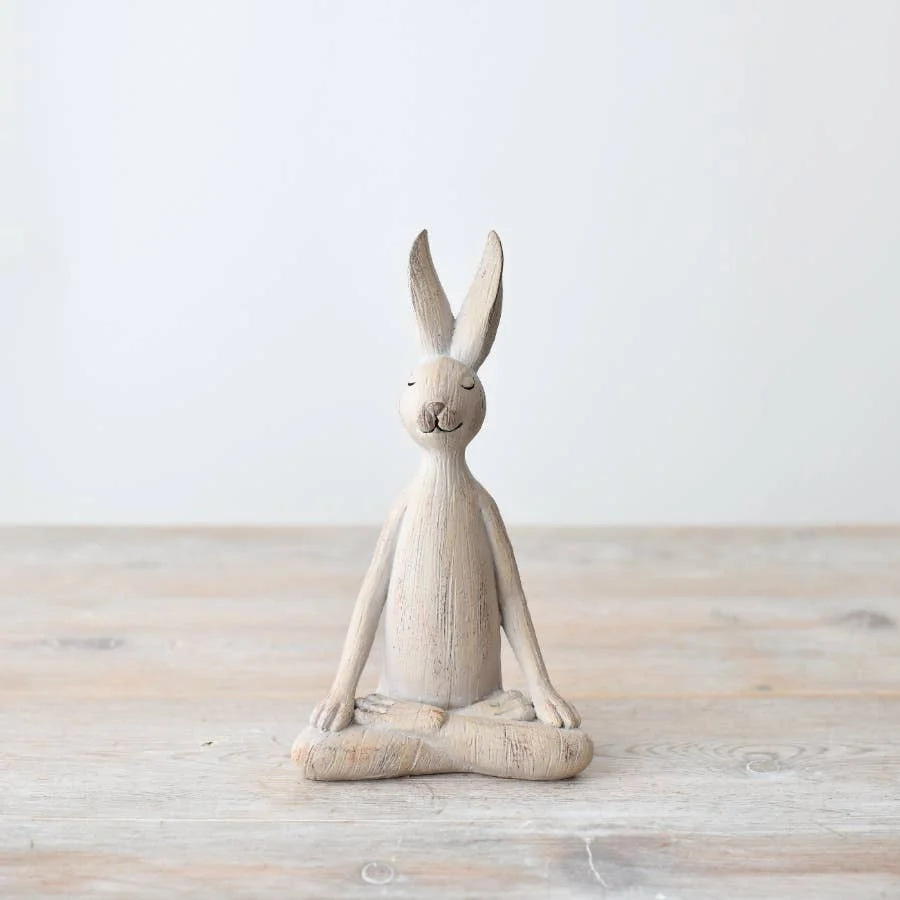 Gainsborough Giftware x Portland Living Yoga-Hasen-Figur, 19 cm