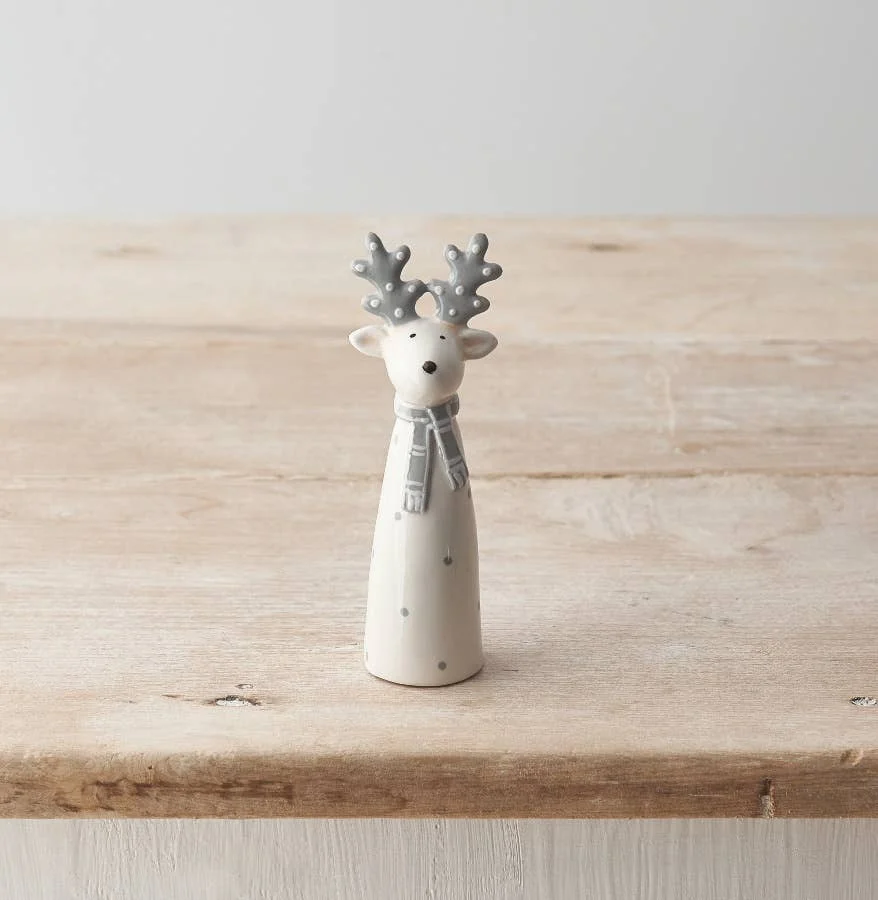 Gainsborough Giftware x Portland Living Grey Dotty Rentier, 11,5 cm