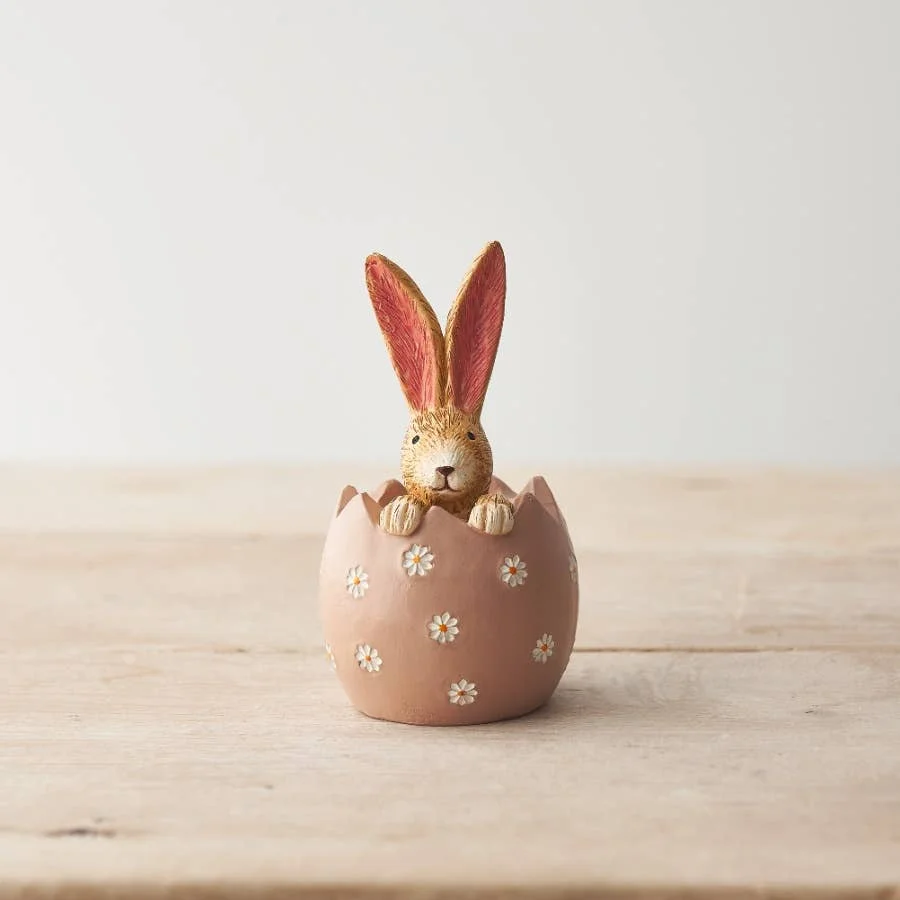 Gainsborough Giftware x Portland Living Jasper Rabbit Gänseblümchen-Ei, 11 cm