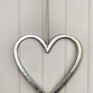 Gainsborough Giftware x Portland Living Hängendes Herz aus Aluminium, 30 cm