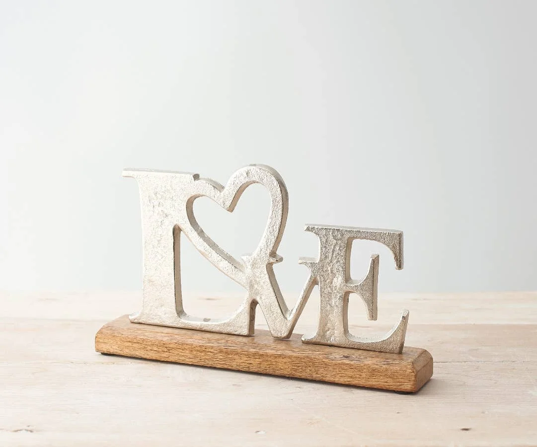 Gainsborough Giftware x Portland Living LOVE Holzschild, 28 cm