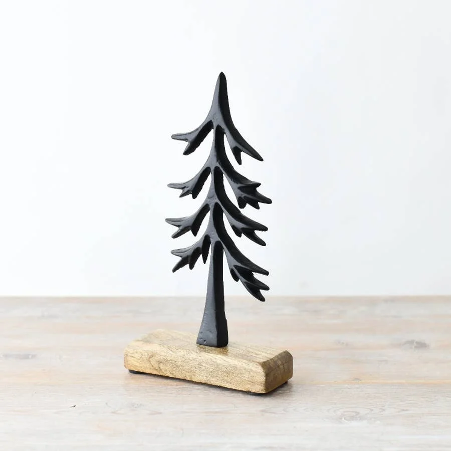 Gainsborough Giftware x Portland Living Schwarzer Baum auf Sockel, 23 cm
