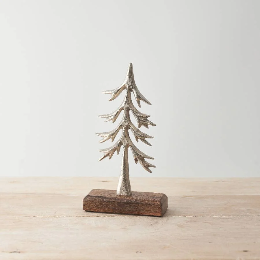 Gainsborough Giftware x Portland Living Silberne Baumdekoration, 25 cm