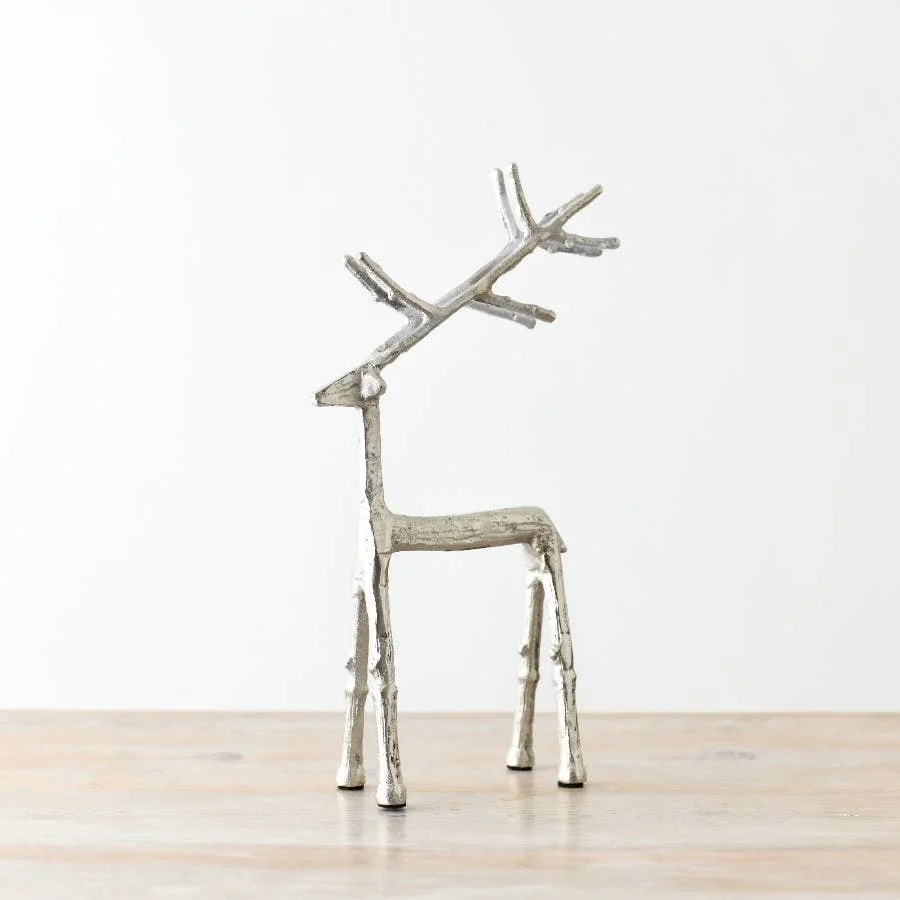 Gainsborough Giftware x Portland Living Silbernes Aluminium-Rentier