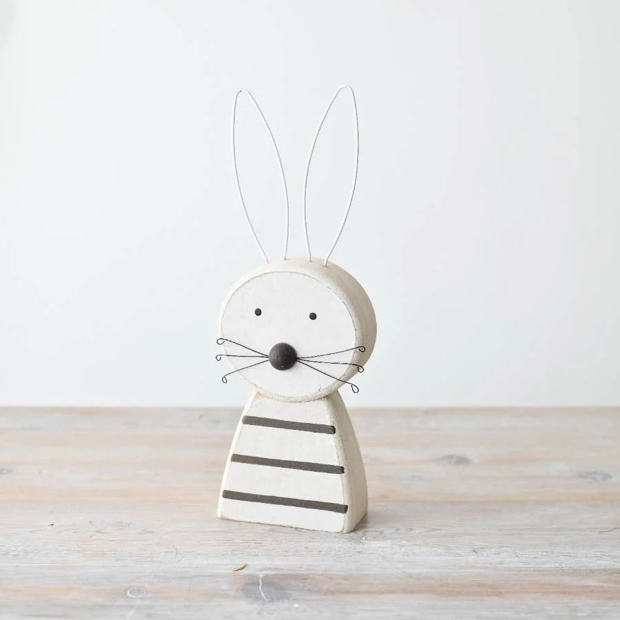 Gainsborough Giftware x Portland Living Großer Holzhasen-Deko, 27 cm