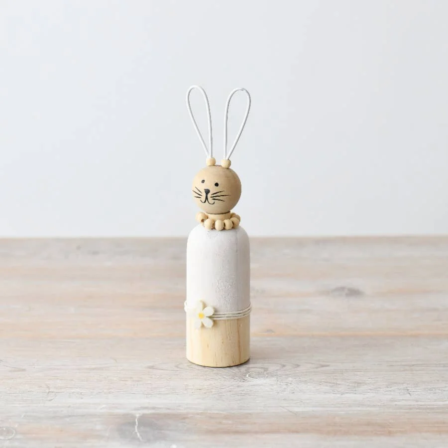 Gainsborough Giftware x Portland Living Kleine Deko-Holzhase, 16,5 cm