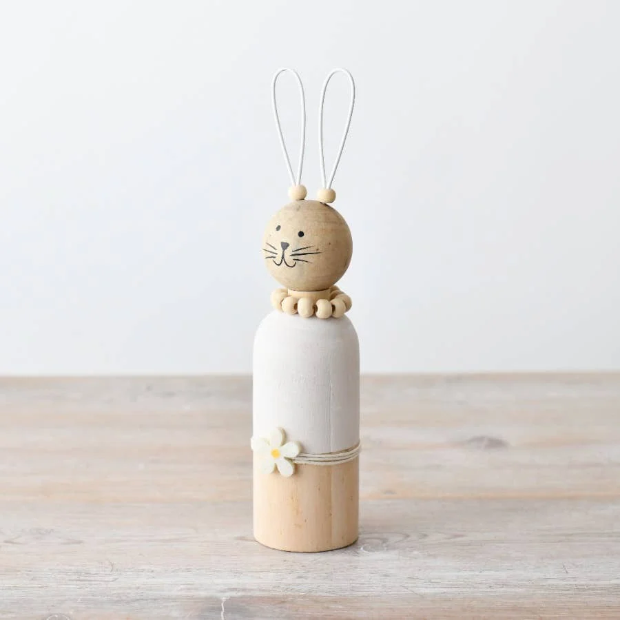 Gainsborough Giftware x Portland Living Hoher Holzhasen-Deko, 22,5 cm