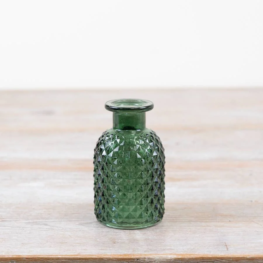 Gainsborough Giftware x Portland Living Grüne gemusterte Vase, 9,2 cm