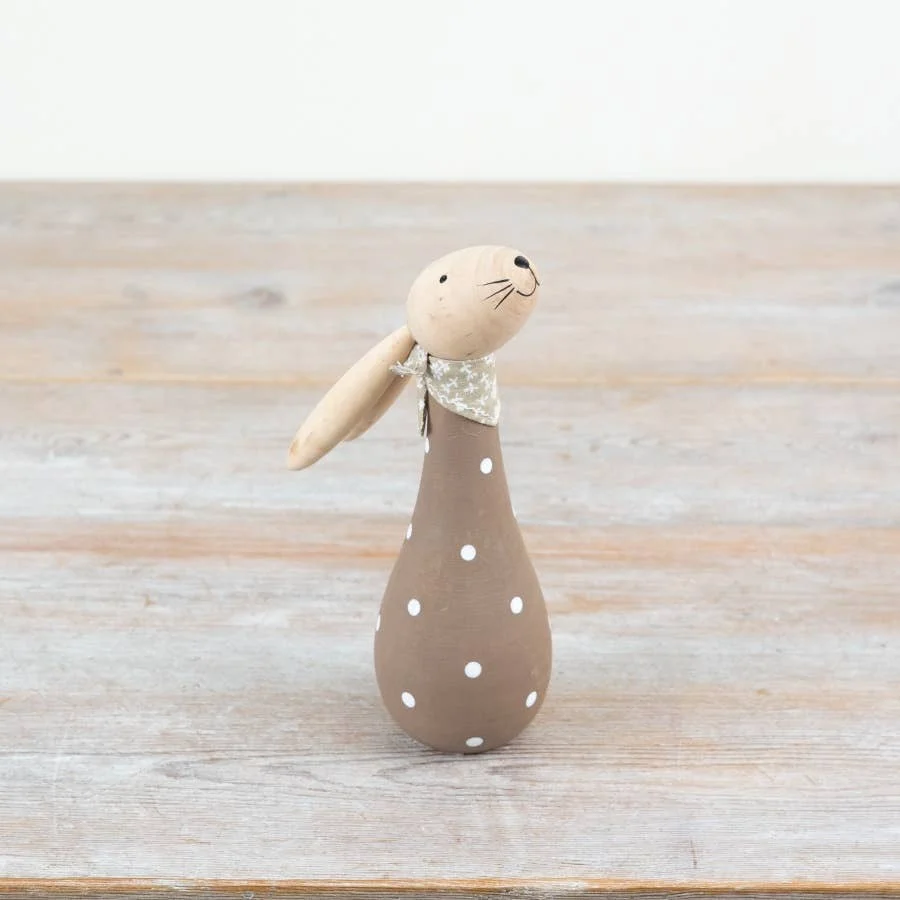 Gainsborough Giftware x Portland Living Hase mit Polka‑Dots, 19 cm