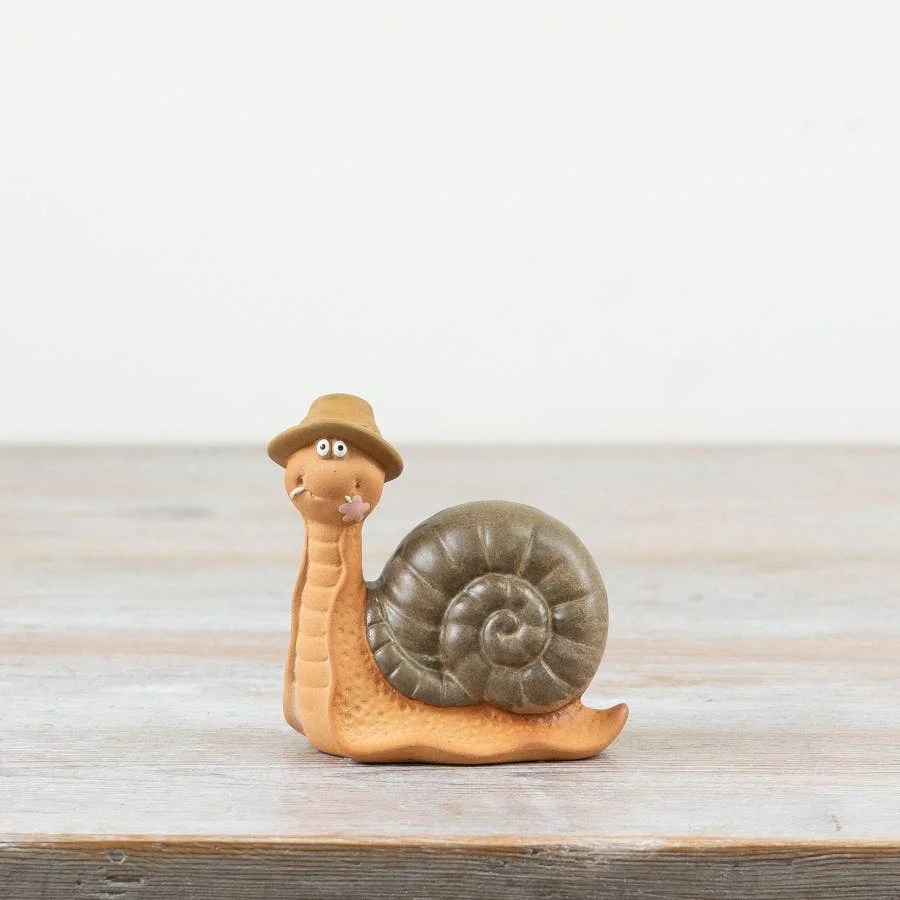 Gainsborough Giftware x Portland Living Schnecke mit Hut, 7,9 cm