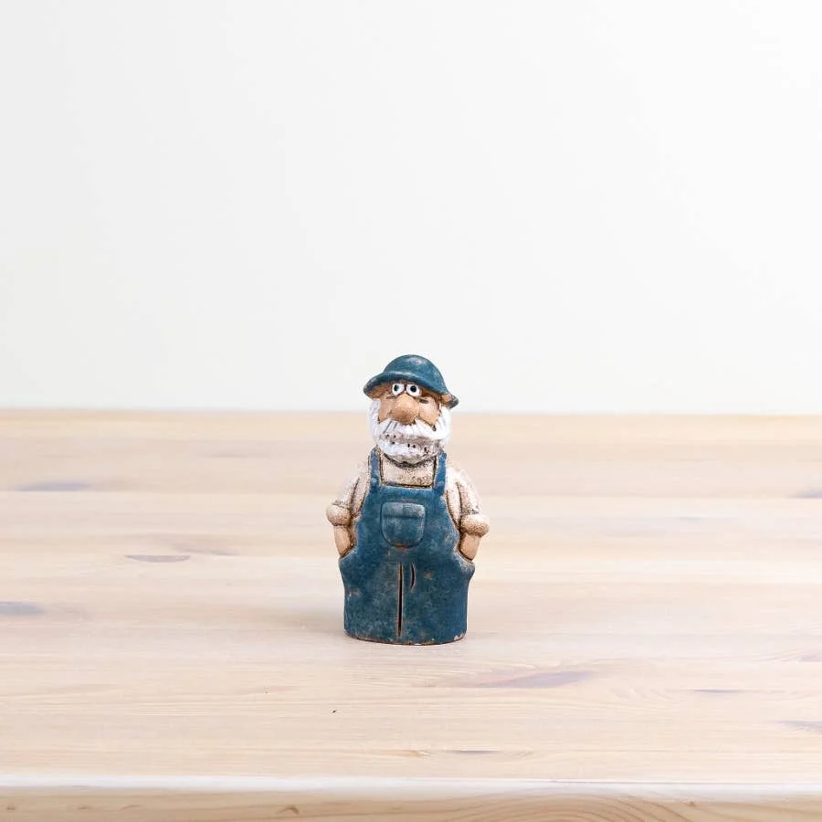 Gainsborough Giftware x Portland Living Gepunkteter blauer Fischerornament, 12,4 cm