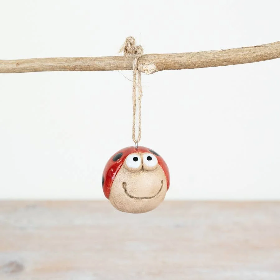 Gainsborough Giftware x Portland Living Smiley-Gesicht Marienkäfer Anhänger, 5,5 cm