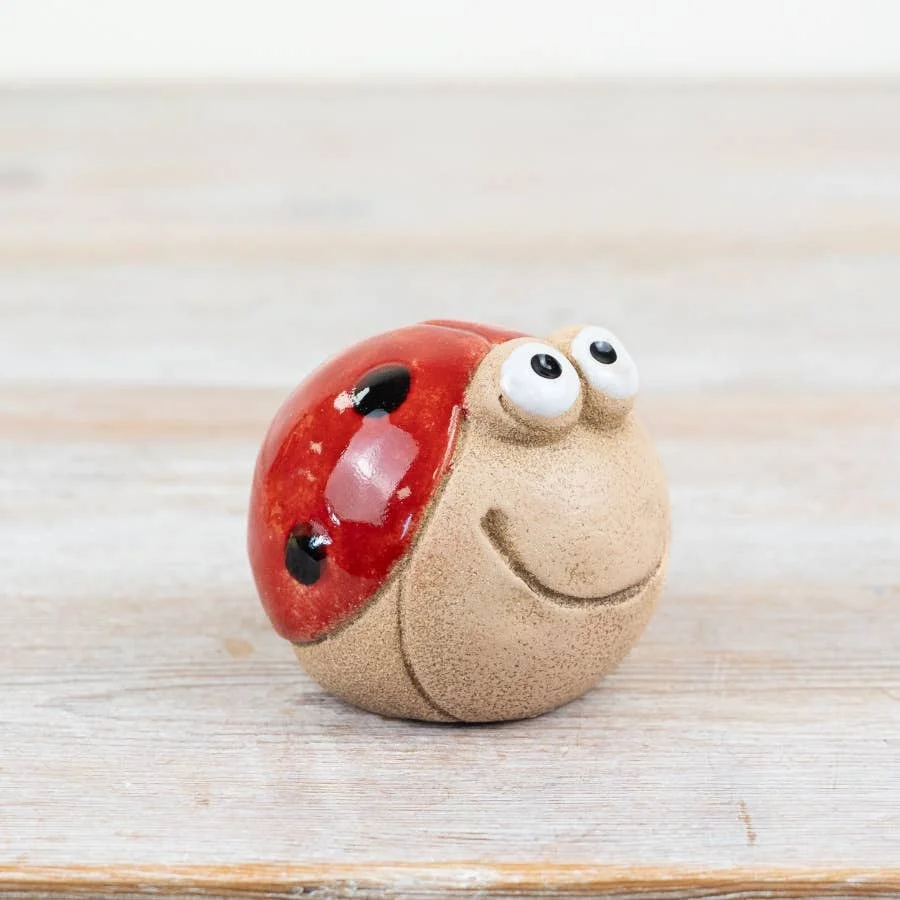 Gainsborough Giftware x Portland Living Smiley-Gesicht Marienkäfer Deko, 7,6 cm